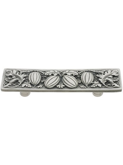 Autumn Squash Drawer Pull - 3 inch Center to Center in Antique Pewter.